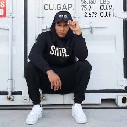 SNTR BLACK SWEATPANTS