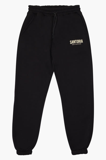 SNTR BLACK SWEATPANTS