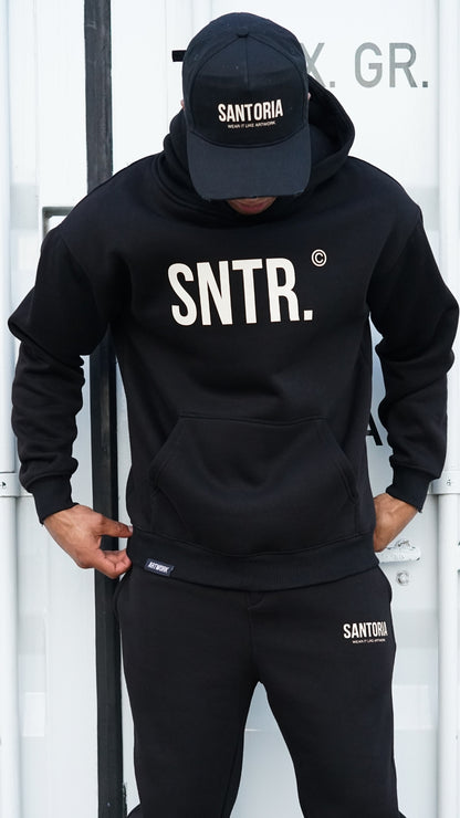 SNTR BLACK SWEATPANTS