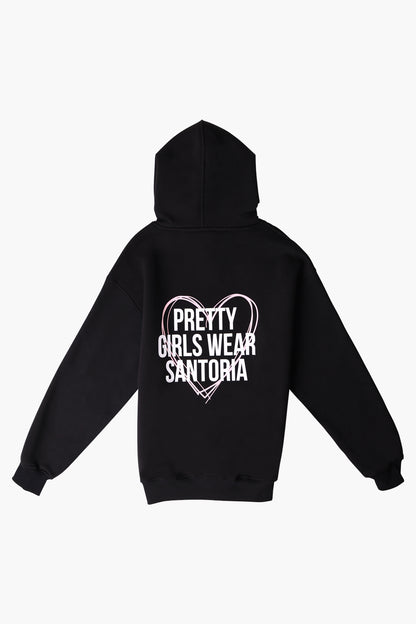 SNTR GIRLS BLACK HOODIE